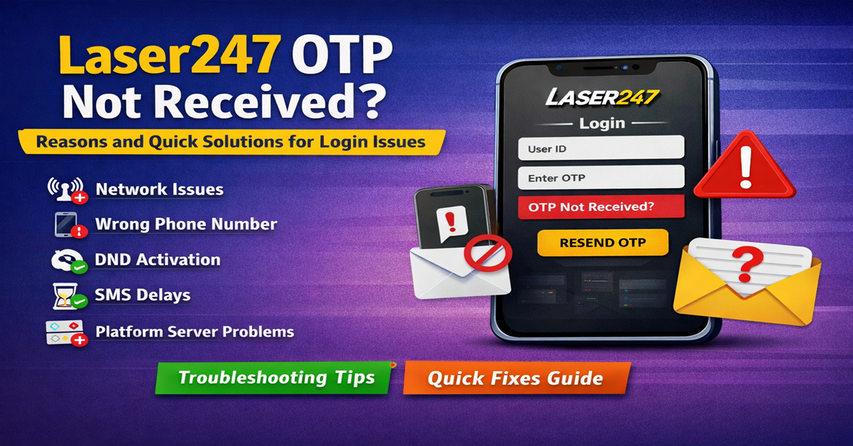 Laser247 OTP Not Received Quick Fix Guide for Login Issues in 2026